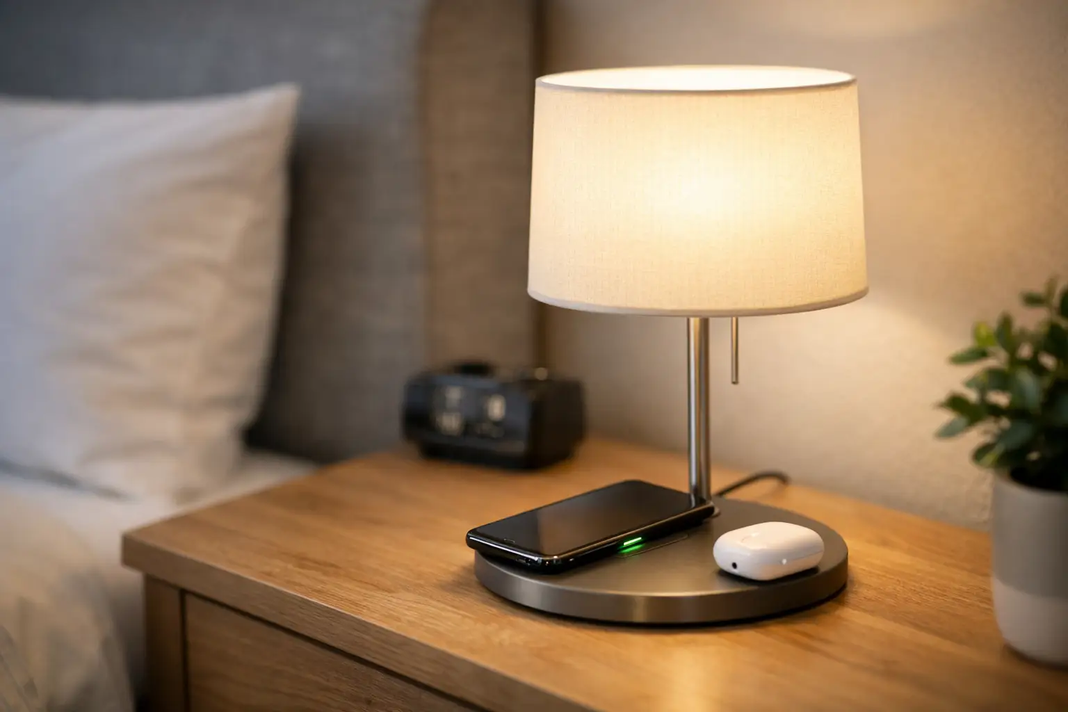 Wireless Charging Nightstand Lamp Guide